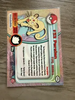 Topps Pokemon TV Animation Edition Persian #53 Black Logo Non Foil Lp - Image 2