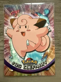 Topps Pokemon Clefairy #35 TV Animation Edition Non Holo Black Logo 1999 - Image 1