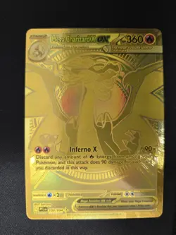 Pokemon TCG Phantasmal Flames Mega Charizard X EX 130/094 - Gold Mega Hyper Rare - Image 1