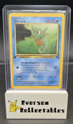 Horsea 1st Edition Fossil 49/62 WOTC Vintage Pokemon 1999 - Image 1