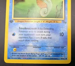 Horsea 1st Edition Fossil 49/62 WOTC Vintage Pokemon 1999 - Image 4