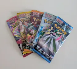 5 x Different Japanese Pokemon Booster Packs Pokemon Cards Sealed - Image 1