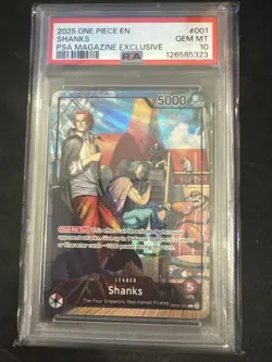 One Piece PSA 10 Shanks OP09-001 PSA Magazine Exclusive Promo Card - Image 1