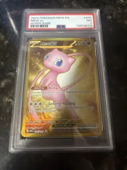 2023 Pokemon Scarlet & Violet Mew EX Hyper Rare Card #205/165 PSA 7 - Image 1