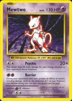 Mewtwo 51/108 Rare XY - Evolutions Lightly Played Pokemon Card - Image 1
