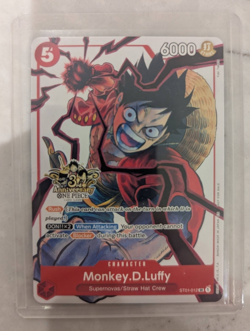 3rd Anniversary Monkey D Luffy ST01-012 Alt Art Promo One Piece TCG Card Game - Image 1