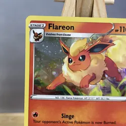 2020 Flareon COSMOS HOLO Black Star Promo card SWSH041 Pokemon SWSH LP - Image 2