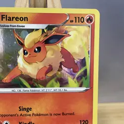 2020 Flareon COSMOS HOLO Black Star Promo card SWSH041 Pokemon SWSH LP - Image 3