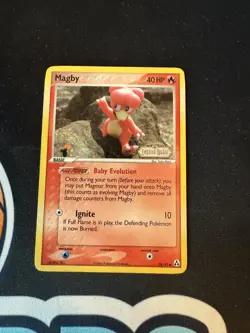 Pokemon TCG Legend Maker Magby 58/92 Reverse Holo Stamped HP - Image 1