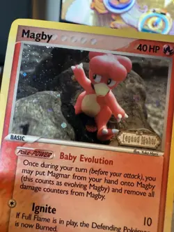 Pokemon TCG Legend Maker Magby 58/92 Reverse Holo Stamped HP - Image 2