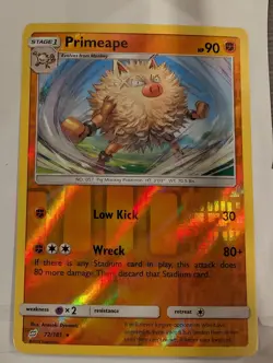 Primeape 72/181 - SM-Team Up Pokemon Reverse Holo Foil Nice! - Image 1