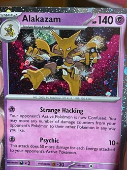 POKEMON ALAKAZAM 082/167 RARE COSMOS HOLOFOIL WITH SWIRL TWILIGHT MASQUERADE NM - Image 1