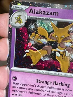 POKEMON ALAKAZAM 082/167 RARE COSMOS HOLOFOIL WITH SWIRL TWILIGHT MASQUERADE NM - Image 3