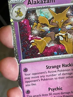 POKEMON ALAKAZAM 082/167 RARE COSMOS HOLOFOIL WITH SWIRL TWILIGHT MASQUERADE NM - Image 4