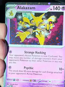 POKEMON ALAKAZAM 082/167 RARE COSMOS HOLOFOIL WITH SWIRL TWILIGHT MASQUERADE NM - Image 5