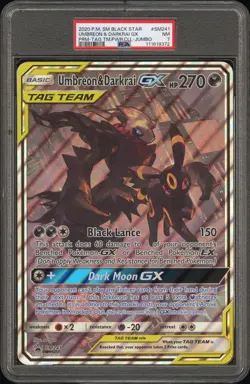 [PSA 7] Umbreon & Darkrai GX SM241 Tag Team Power Alternate Promo JUMBO POKEMON - Image 1