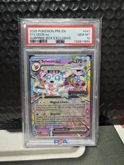 2025 Pokemon Prismatic Sylveon EX Surprise Box Exclusive PSA 10 - Image 1