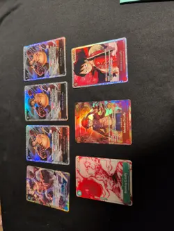 One Piece TCG English Luffy Collection Lot Of 7 - Image 1