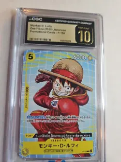 One Piece 2025 Monkey D. Luffy P-106 Japanese Promo BLACK LABEL Pristine 10 - Image 1