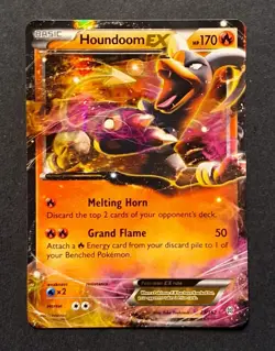 Pokemon TCG Houndoom EX Holo Ultra Rare Card 21/162 XY Breakthrough - Image 1