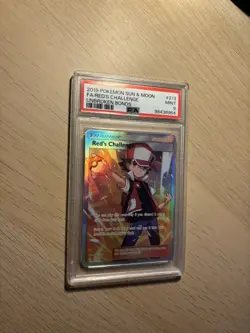 Red's Challenge 213/214 S&M Unbroken Bonds Full Art Trainer PSA 9 Pokemon Card - Image 2