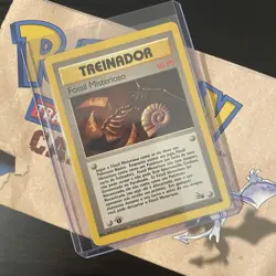 Portuguese 1st Edition Mysterious Fossil 62/62 Pokemon Card Fossil Set NM - Image 1