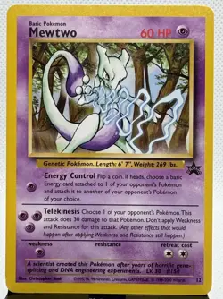 Pokemon Card Mewtwo Black Star Promo 12 Near Mint 12 - Image 1