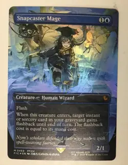 Snapcaster Mage (Borderless) (Chocobo Track Foil) Commander: Final Fantasy Foil - Image 1