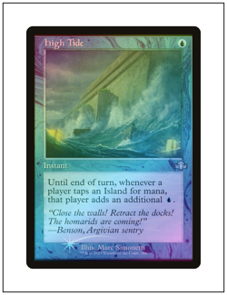 1x High Tide, Retro Frame Foil, Dominaria Remastered, Magic MTG NM - Image 1