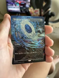x1 Sapphire Medallion - Foil - Borderless R MTG Modern Horizons 3 M/NM, English - Image 1