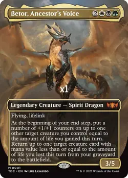 MTG Borderless CMD: Tarkir: Dragonstorm TDC Betor, Ancestor's Voice MINT - Image 1