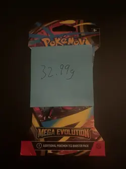 (VERY HEAVY) 32.99g Pokemon TCG Mega Evolution Sleeved Booster Pack (SEALED)✅ - Image 3