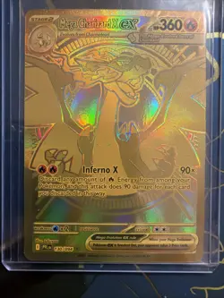 Pokemon TCG Phantasmal Flames Mega Charizard X Ex Gold Mega Hyper Rare 130/094 - Image 1