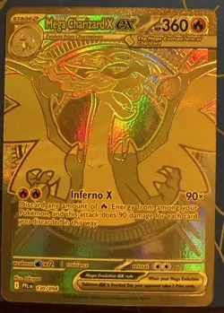 Pokemon TCG Phantasmal Flames Mega Charizard X Ex Gold Mega Hyper Rare 130/094 - Image 3