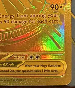 Pokemon TCG Phantasmal Flames Mega Charizard X Ex Gold Mega Hyper Rare 130/094 - Image 5