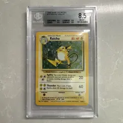 Pokemon BGS 8.5 NM-MT+ Raichu 014/102 Base Set Unlimited Holo (9.5 Subs!) - Image 1