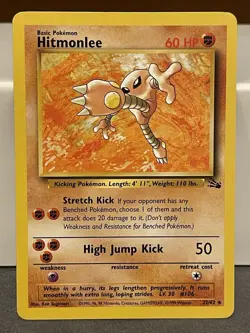Hitmonlee - Pokemon Fossil 22/62 - Rare - Unlimited - NM - Image 1