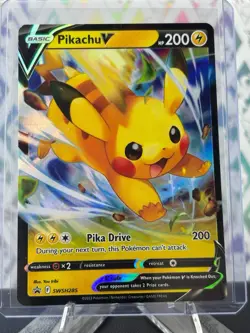 Pokemon TCG Pikachu V SWSH285 Black Star Promo Holo Ultra Rare Nm - Image 1
