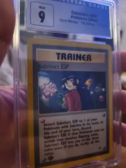 2000 Pokemon Gym Heroes 1st Edition Sabrina's ESP 117/132 PSA 9 Mint - Image 1