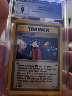 2000 Pokemon Gym Heroes 1st Edition Sabrina's ESP 117/132 PSA 9 Mint - Image 2