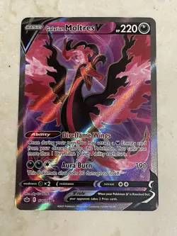 2021 Pokemon Galarian Moltres V 176/198 Full Art Ultra Rare NM Chilling Reign - Image 1