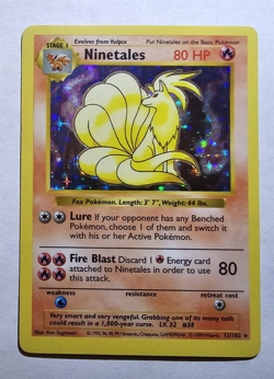 Base Set Shadowless Ninetales (LP) - Pokemon TCG - Image 1