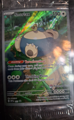 Snorlax Illustration Promo Sealed Pokemon 151 Pokemon Center Stamped 051 - Image 1