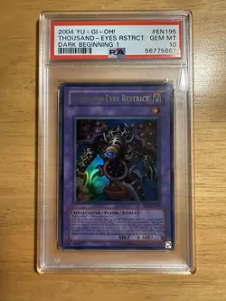 PSA 10 2004 Thousand-Eyes Restrict DB1-EN195 Ultra Rare Yugioh - Image 1
