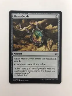 Mana Geode MTG Magic the Gathering Card NM Near Mint WAR - Image 1