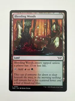 Bleeding Woods MTG Magic the Gathering Card NM Near Mint DSK - Image 1