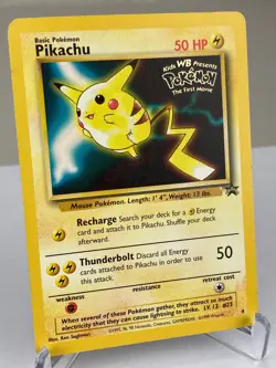 Pikachu 04/53 WOTC Black Star Movie Promo Pokemon Card - Moderately Played - Image 2
