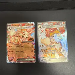 Pokemon cards: Arcanine ex 224/198 & Arcanine ex 032/198 Scarlet & Violet - Image 1