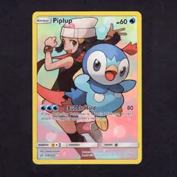 Pokemon TCG Piplup Holo Secret Rare Card Cosmic Eclipse 239/236 - Image 1