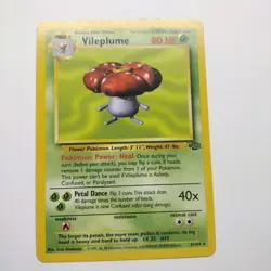 Vileplume 31/64 Regular NON Holo Jungle Set Pokemon Card WOTC LP - Image 1